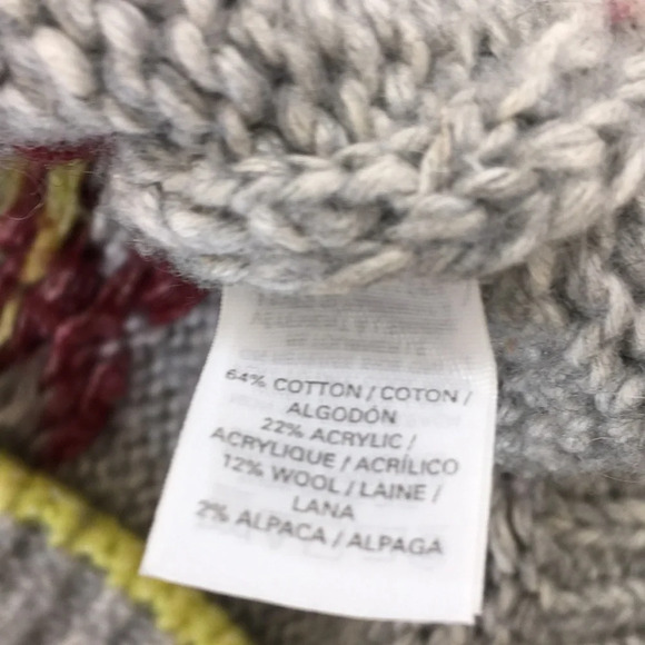 Victoria's Secret Sweater Womens Small Cream Yellow Heavy‎ Knit Tunic Fair Isle - Picture 10 of 15